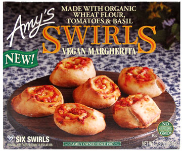 Amy's Vegan Margherita Pizza Swirls